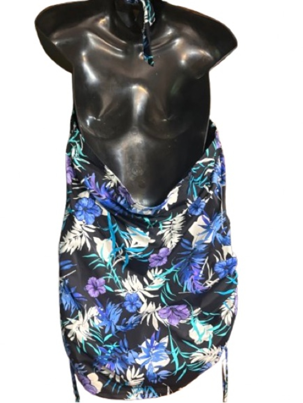 Swimsuits for All Adjustable Underwire Tankini purple floral side ties 18 - Picture 3 of 13